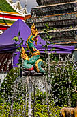 Bangkok Wat Arun - The small garden near the secondary chedi of the themple compound.